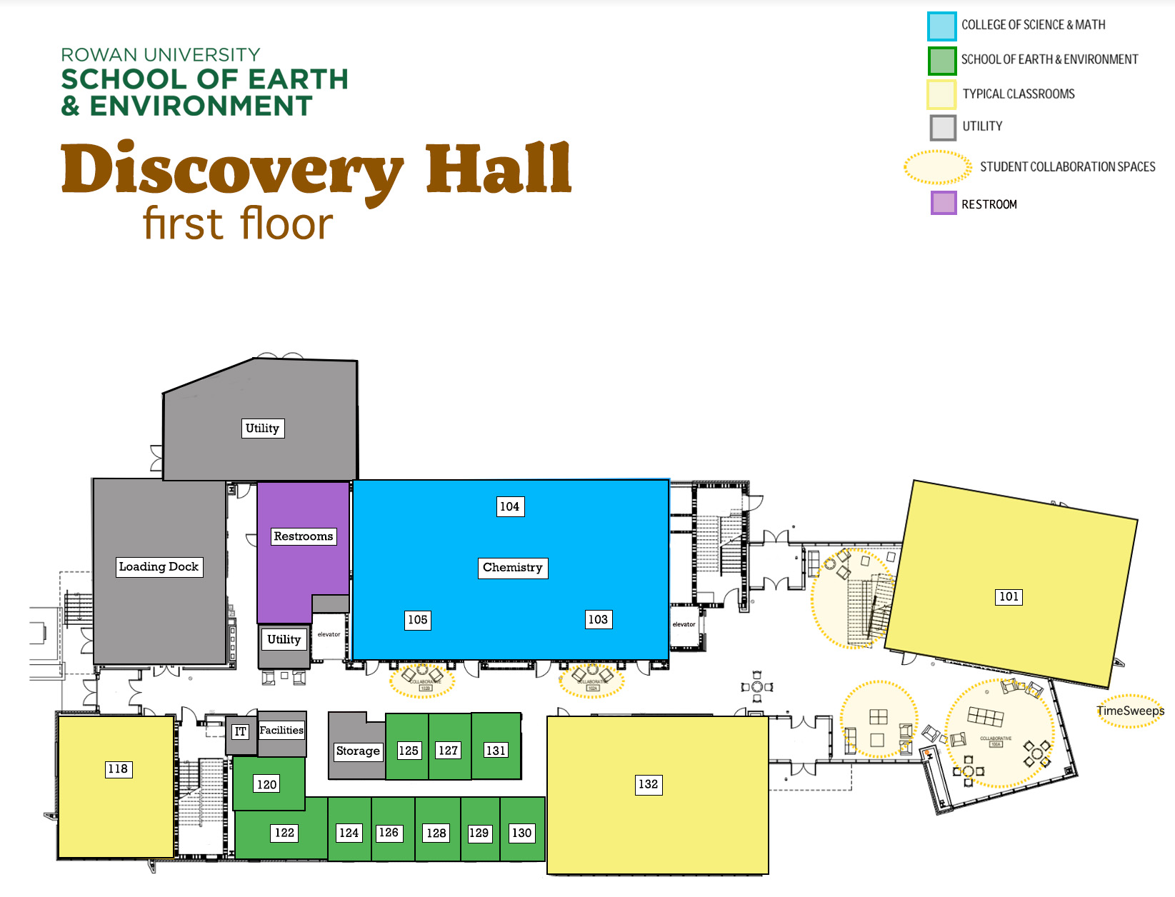 first floor map of discovery hall