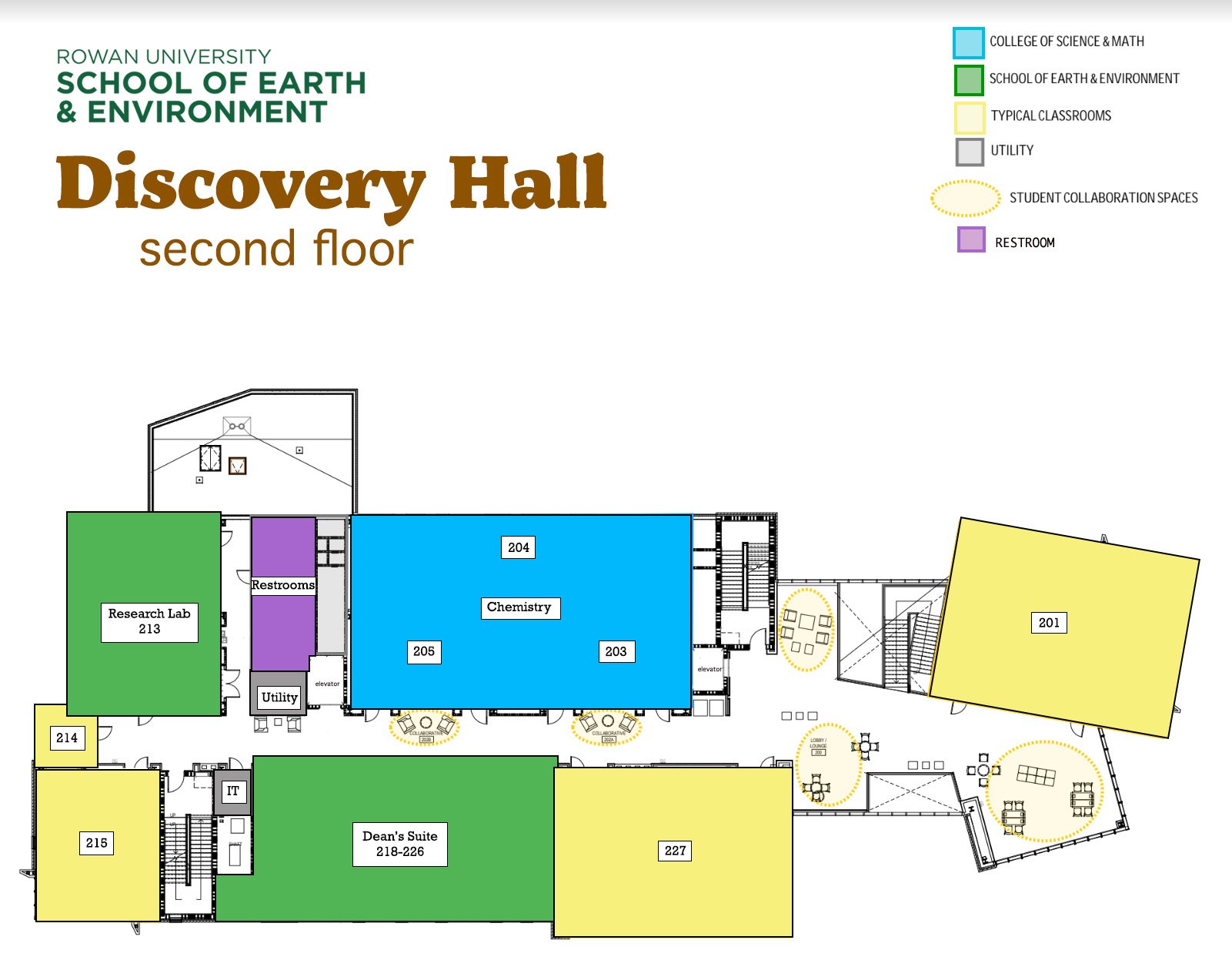 discovery hall second floor map