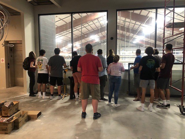 Students went on a tour of Bonesaw Brewery nearby Rowan’s campus in Glassboro and got to ask Brewmaster AJ Stoll questions about the brewing process.