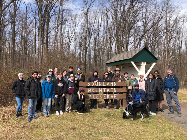 A beautiful day for a GEO Club hike at the Sourland Mountain Preserve in March 2023