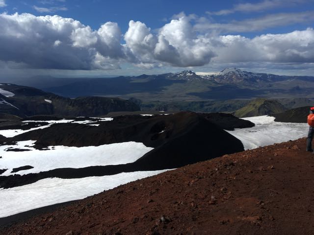 The vents of volcano Eyjafjallajokull in Iceland, 2017