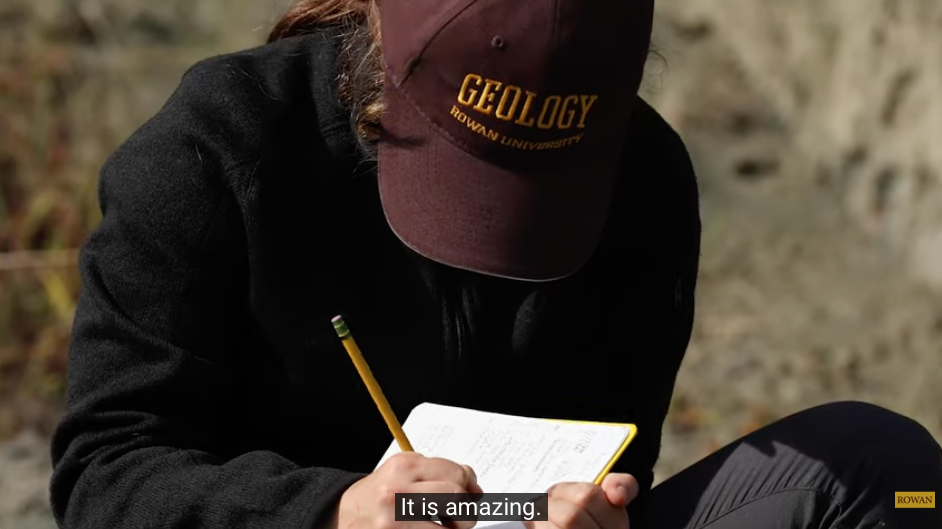 geology student Nathan Lou Morgan in the field