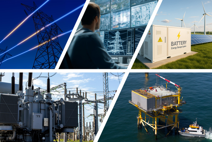 collage of wind and solar energy images